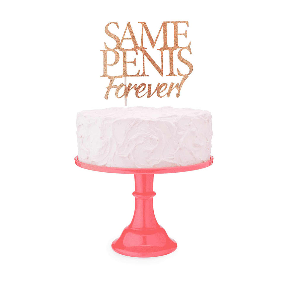 GLITTERATI SAME PENIS FOREVER CAKE TOPPER