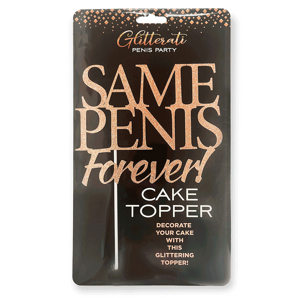 GLITTERATI SAME PENIS FOREVER CAKE TOPPER