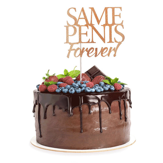 GLITTERATI SAME PENIS FOREVER CAKE TOPPER