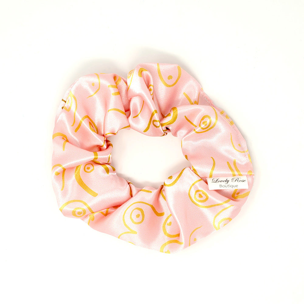 SCRUNCHIE PINK BOOB OUTLINE