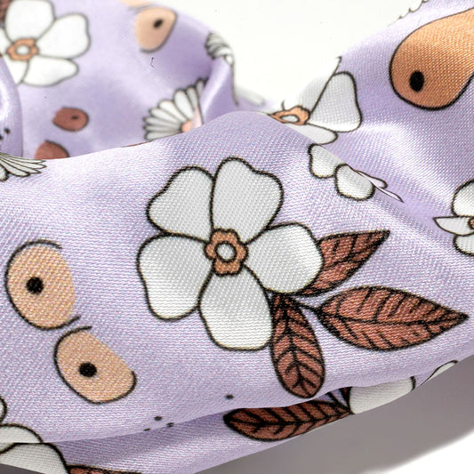 SCRUNCHIE BOOBS PURPLE FLORAL