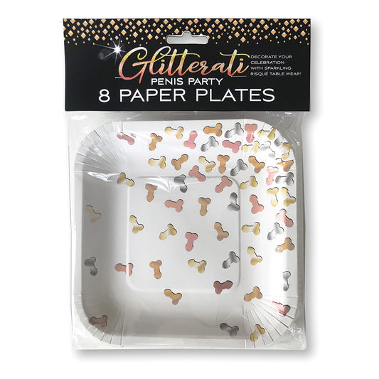GLITTERATI PENIS PARTY PLATES